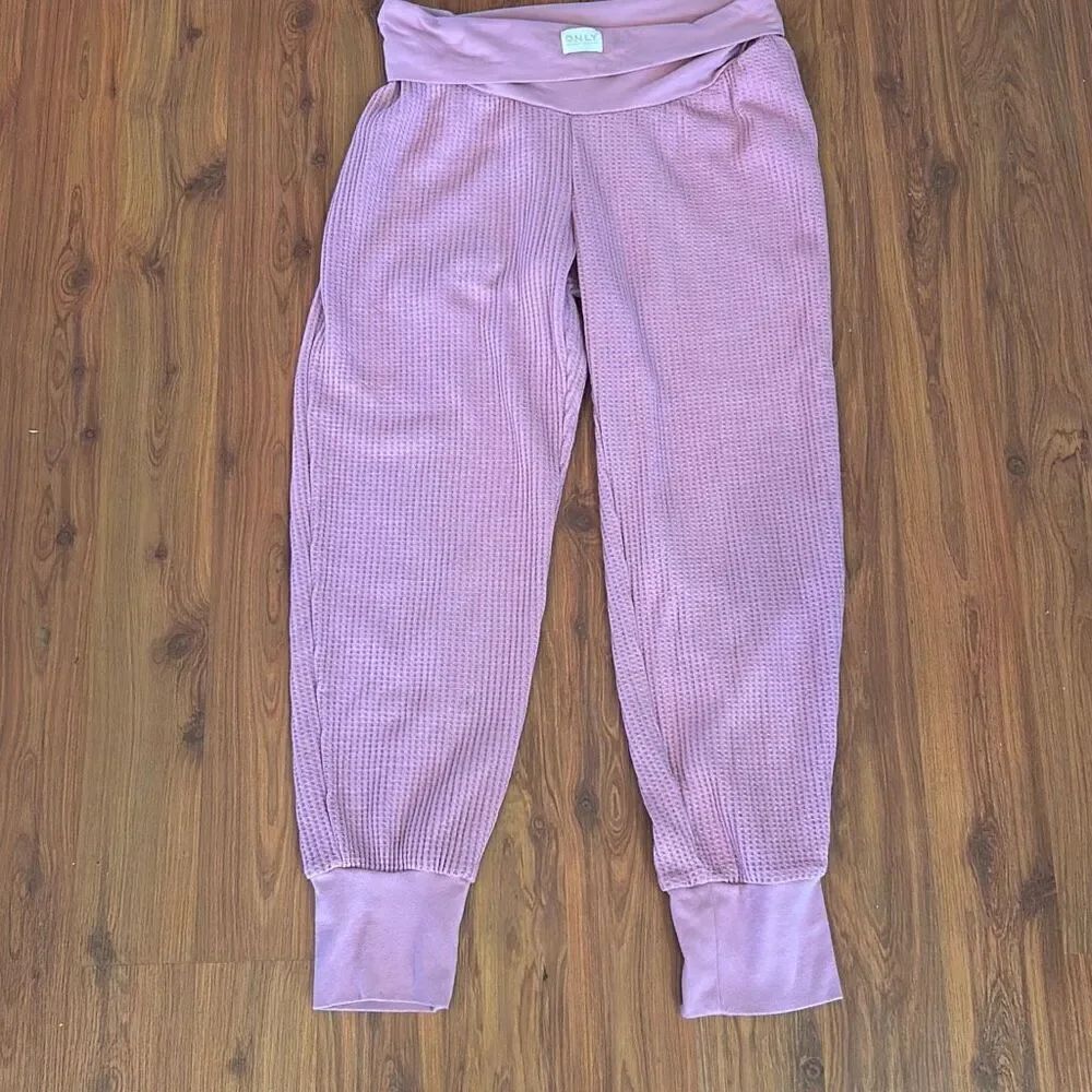 Only by Old Navy lavender purple waffle thermal lounge pants pajama bottom size